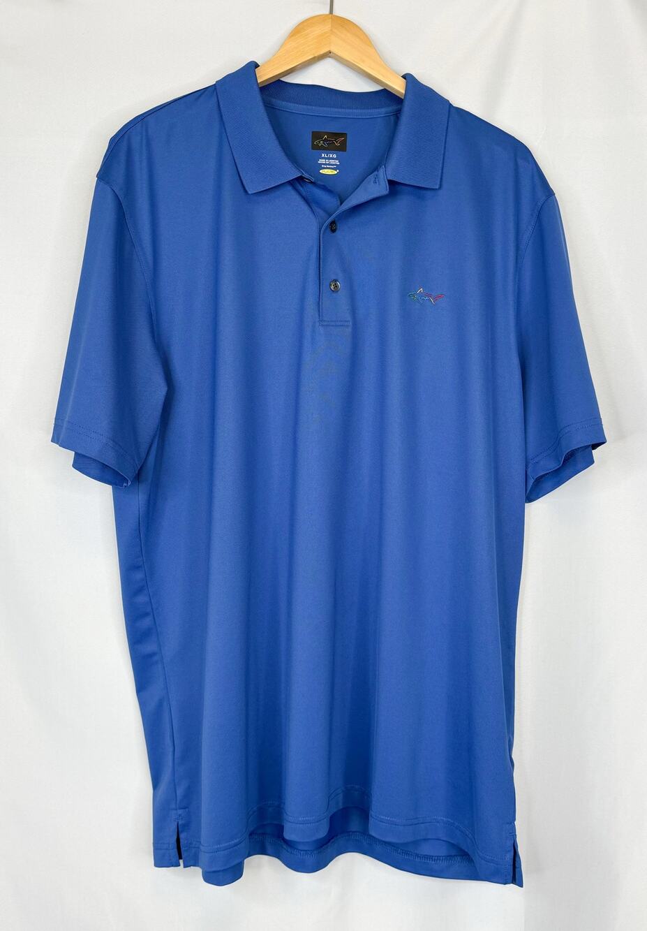 Mens Greg Norman Pique Shark Polo Play Dry Size XL Golf Athleisure Career Casual
